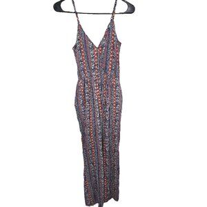 Band of Gypsies Jumpsuit Romper Multicolor Sleeveless Wide Leg Size Small Boho